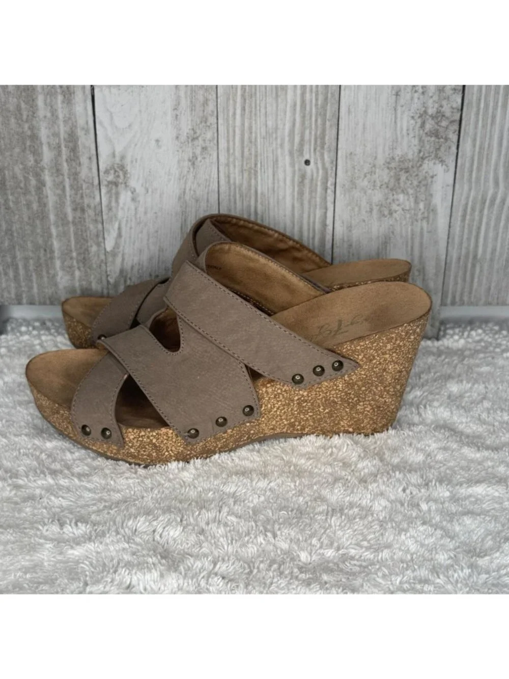 Vintage 7 Eight Wedge Platform Sandals 6 M